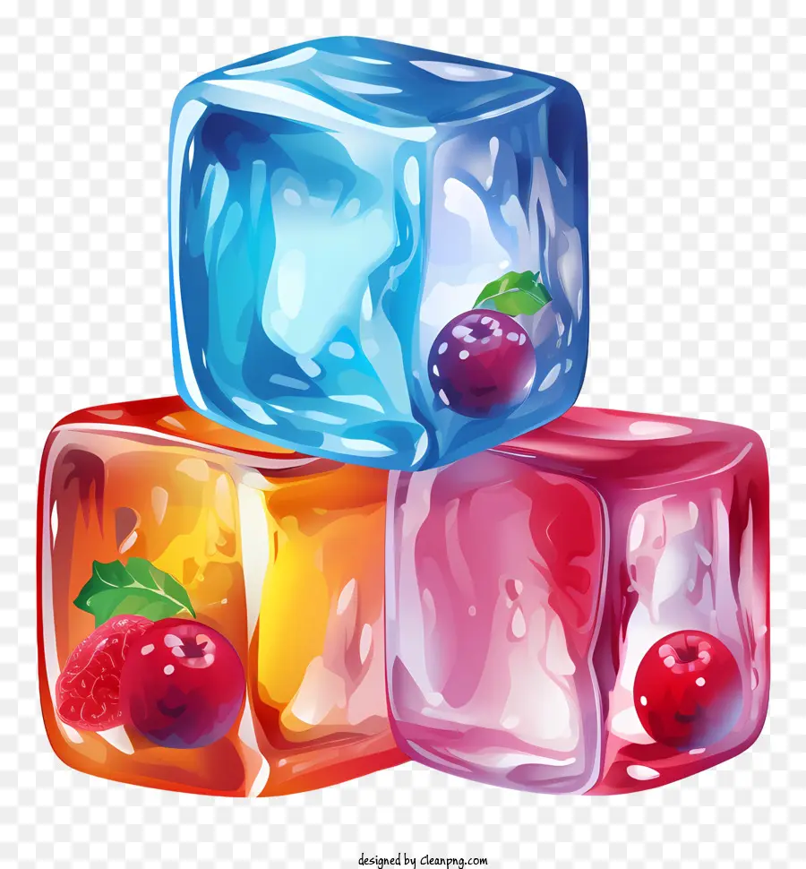 Cubos De Gelo，Cubos De Gelo Com Sabor PNG