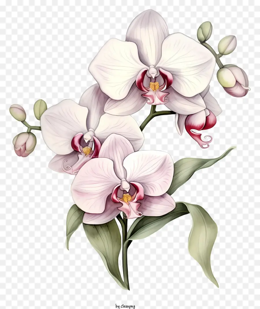 Orquídeas，Orquídeas Brancas PNG