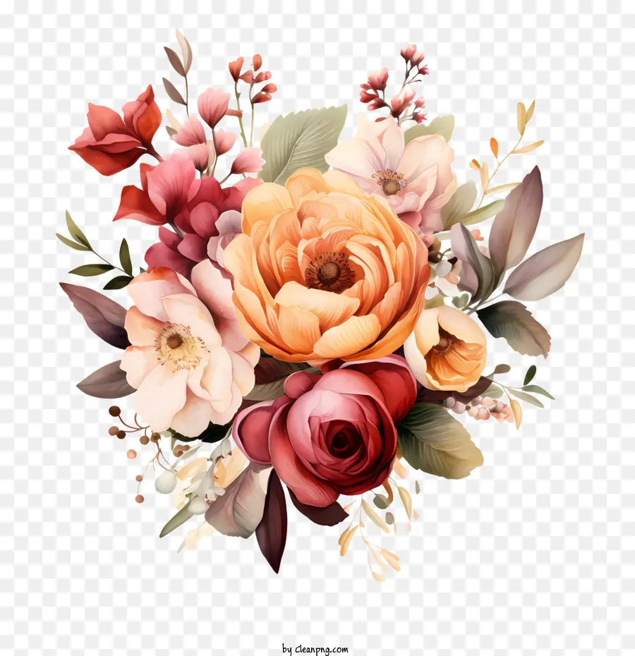 Arte Floral De Casamento，Buquê PNG