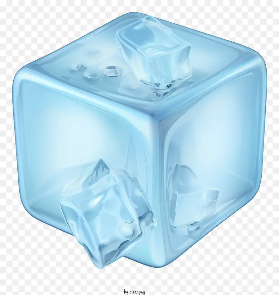 Cubo De Gelo，Cubo De Gelo Rachado PNG