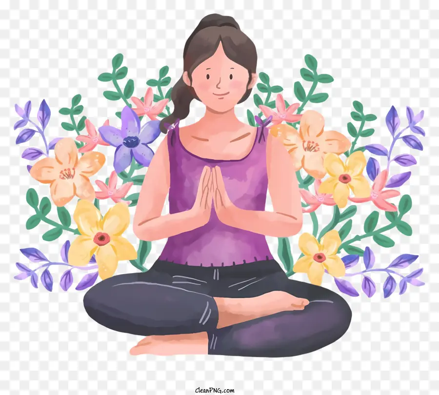 Yoga Pose，Posição De Lótus PNG