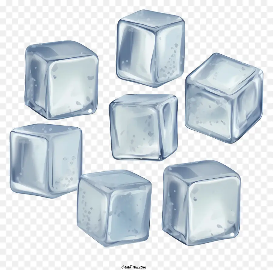 Cubos De Gelo，Material Cristalino PNG