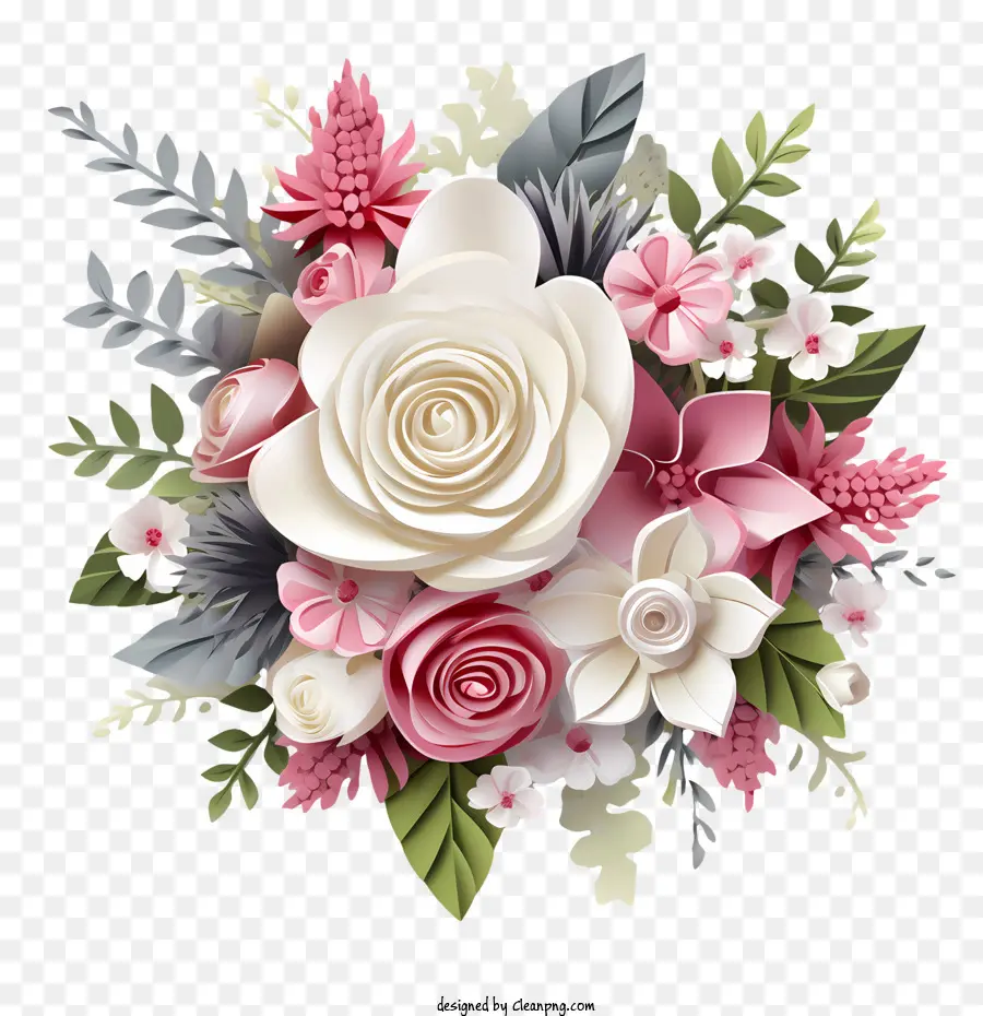 Arte Floral De Casamento，Rosa PNG