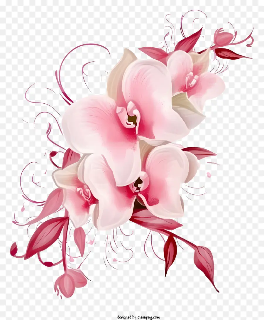 Buquê，Flores Cor De Rosa PNG