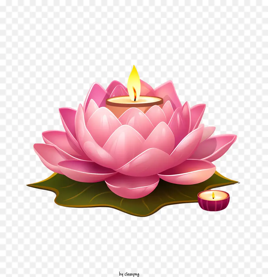 Flor De Lótus De Vela，Flor De Lótus PNG