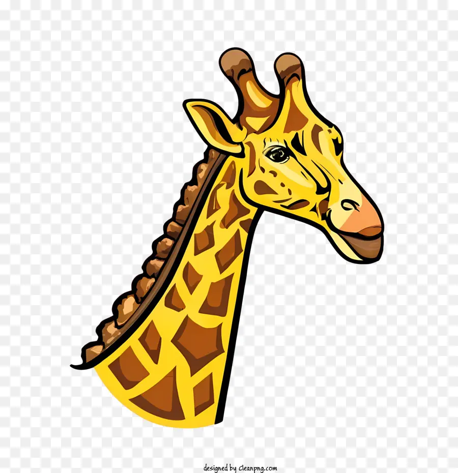 Cartoon Girafa，Cabeça PNG
