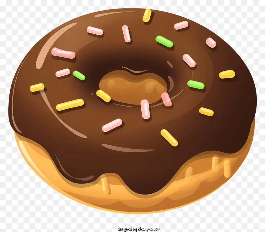 Donut De Chocolate，Donut Com Glacê PNG