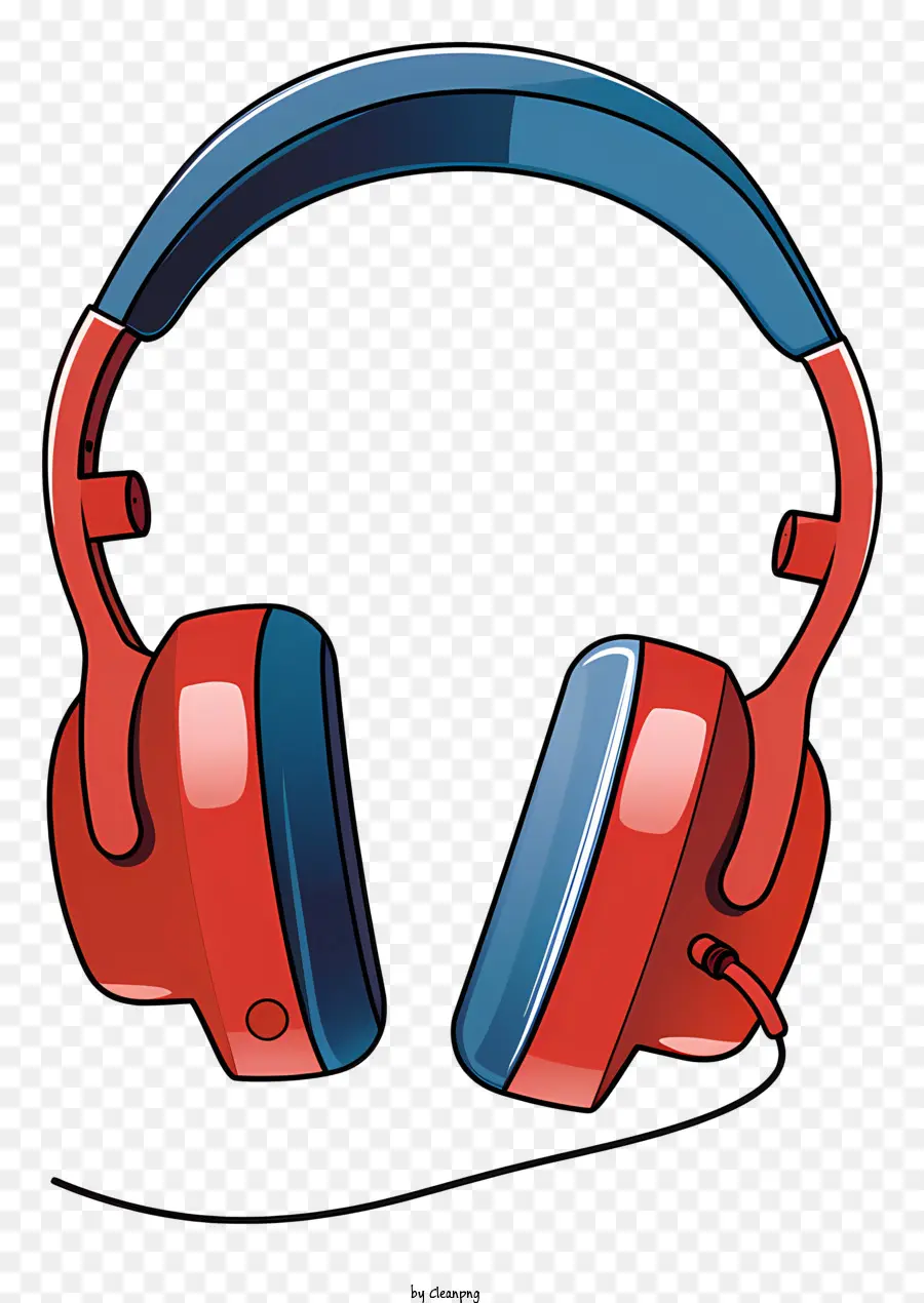 Fones De Ouvido，Fones De Ouvido Vermelho E Azul PNG