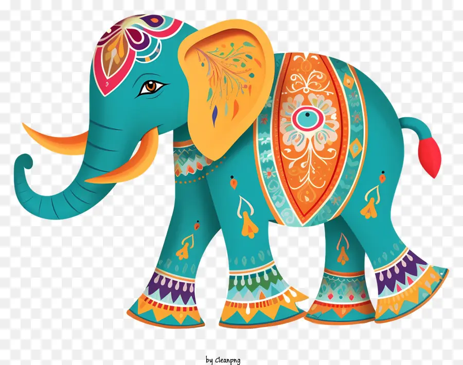 Elefante，Decorativo Padrão PNG