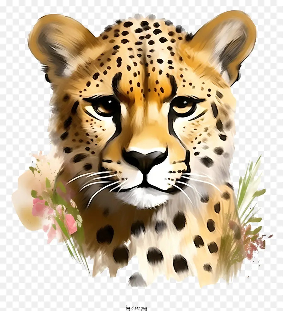 Cheetah，Aquarela PNG