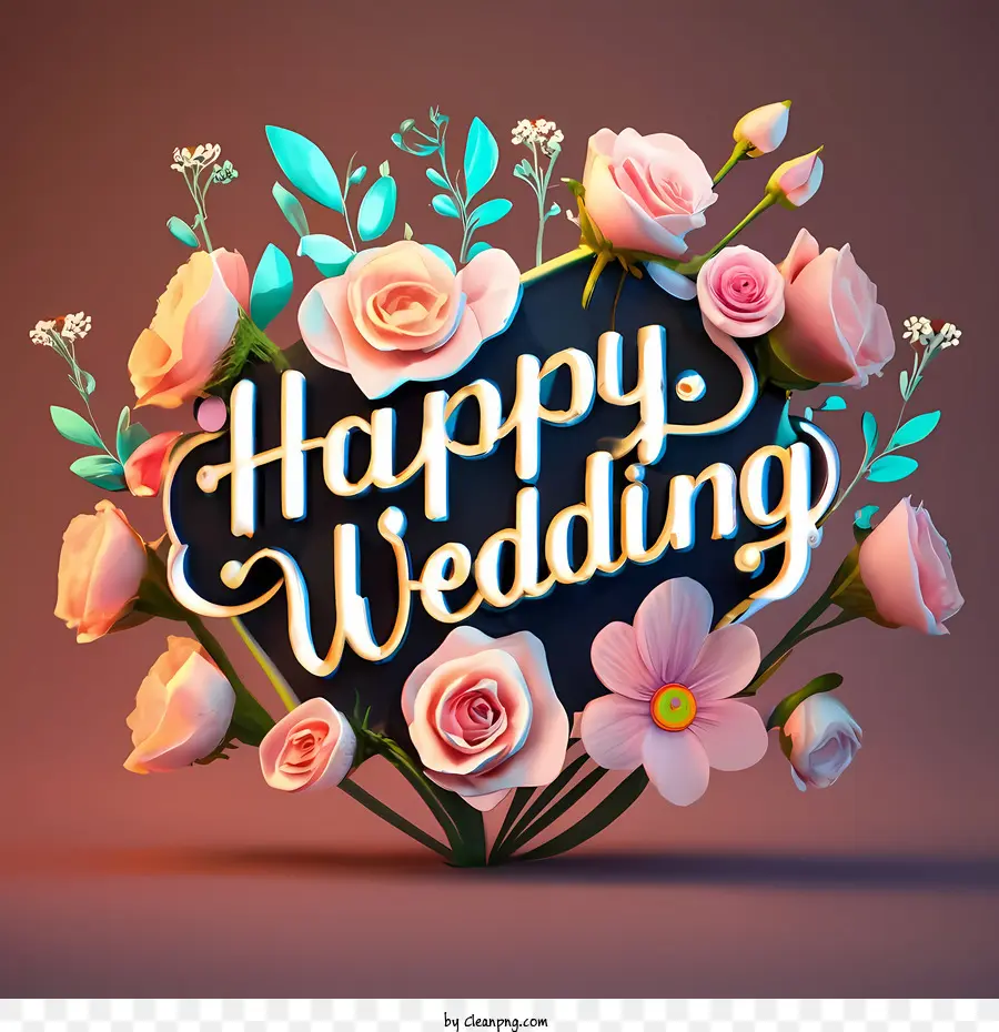 Casamento Feliz，Flores PNG