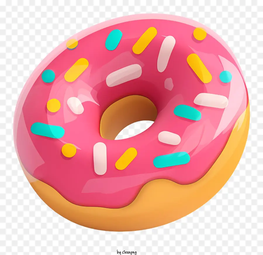 Donut Com Vidro Rosa，Garas Azuis PNG