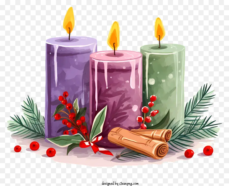 Velas，Frutos Vermelhos PNG