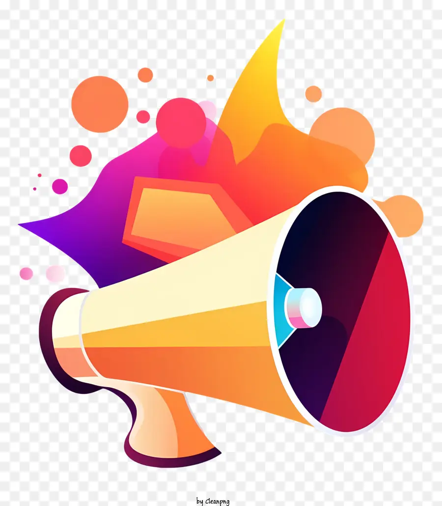 Megafone，Colorido PNG