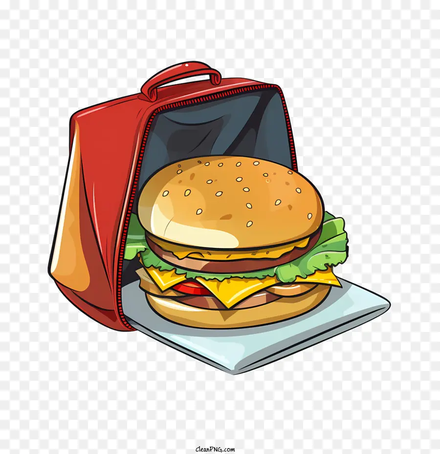 Bolsa De Entrega De Comida，Hamburger PNG