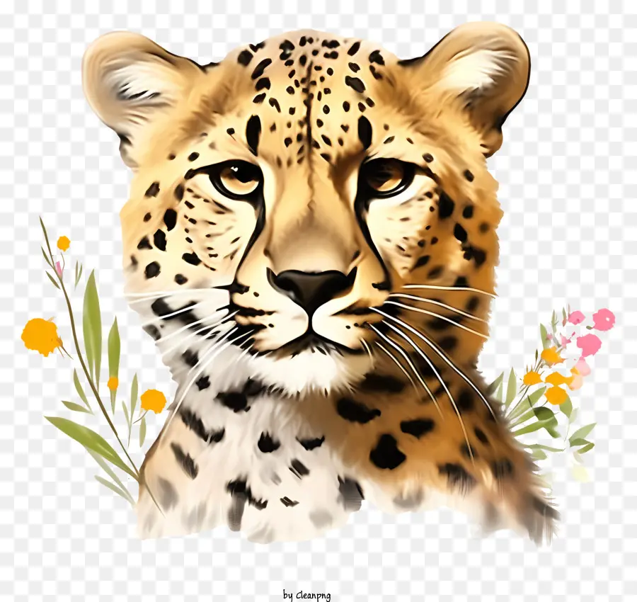 Leopard，Leopardo Sorridente PNG