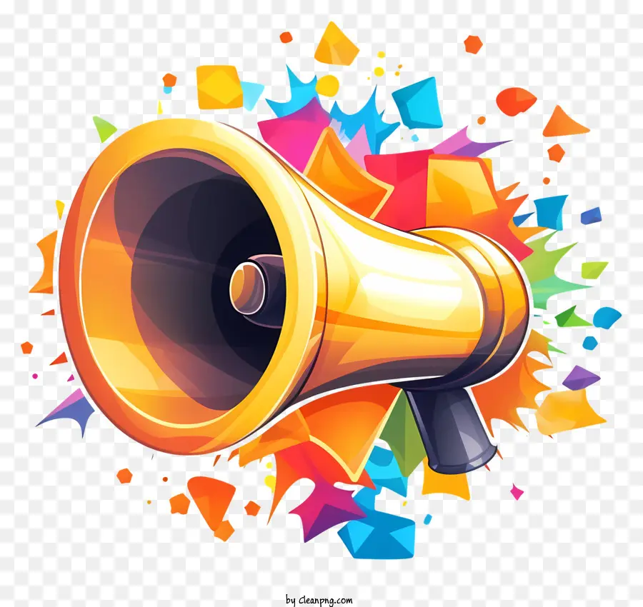 Megafone，Colorido PNG