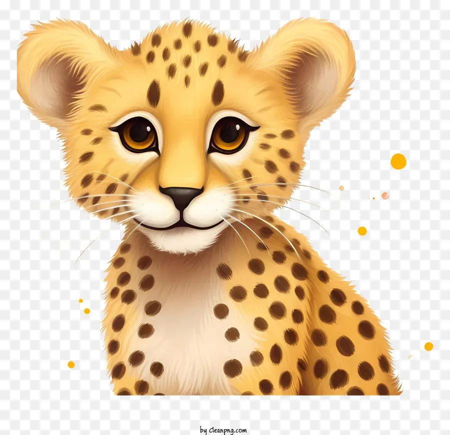 Bebê Leopardo，Padrão De Ponto Amarelo PNG