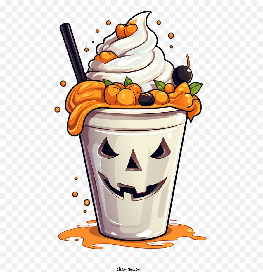 Milk Shake De Halloween，Bebidas De Halloween PNG