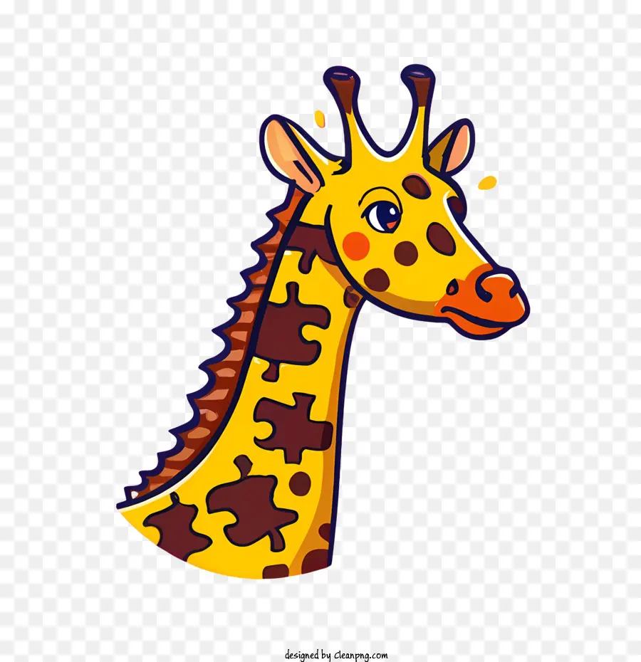 Cartoon Girafa，Cabeça PNG