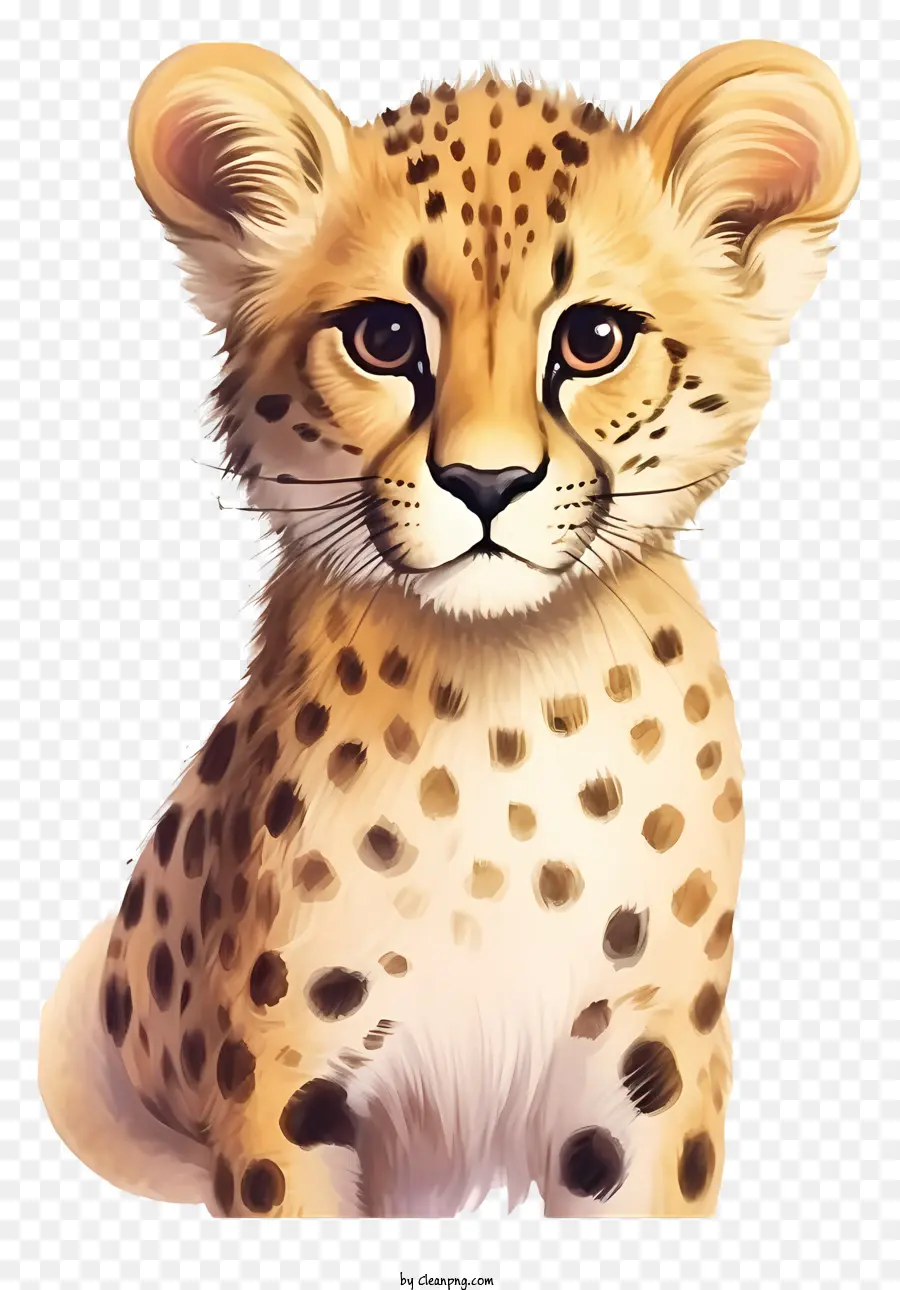 Cheetah Cub，Ilustração Da Vida Selvagem PNG