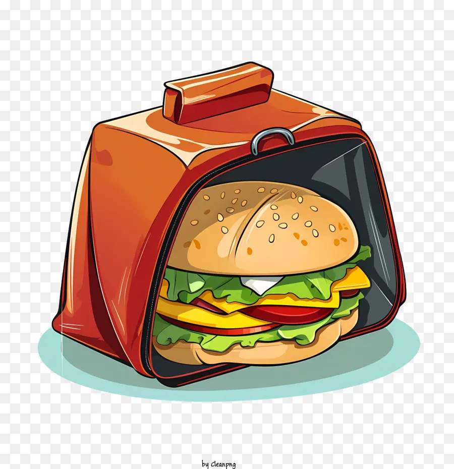 Sacolinha Para Entrega De Comida，Hambúrguer PNG