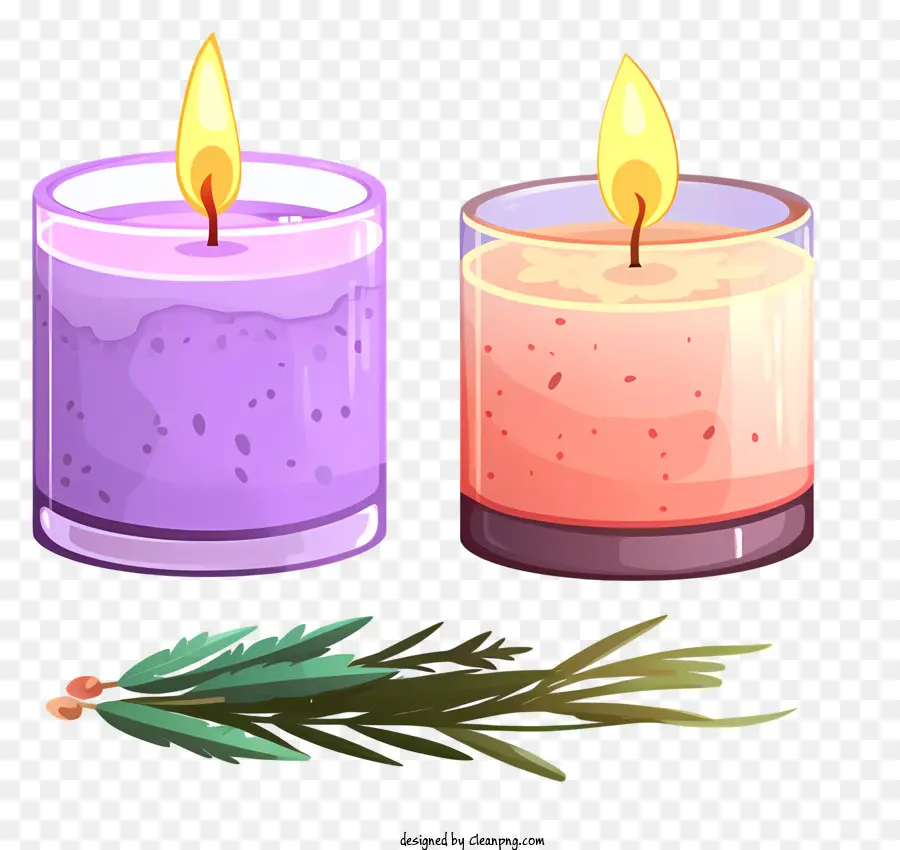 Velas Acesas，Vela Cor De Rosa PNG