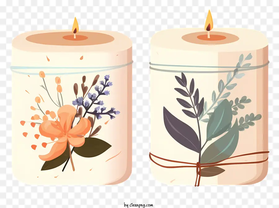 Decoração De Velas，Fitas Coloridas PNG