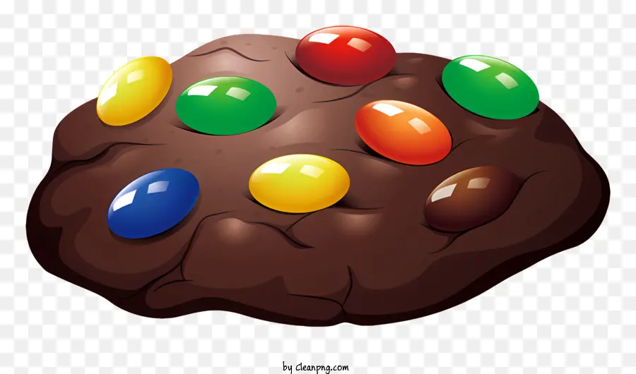 Chocolate Chip Cookie，Doces Gomosos Coloridos PNG