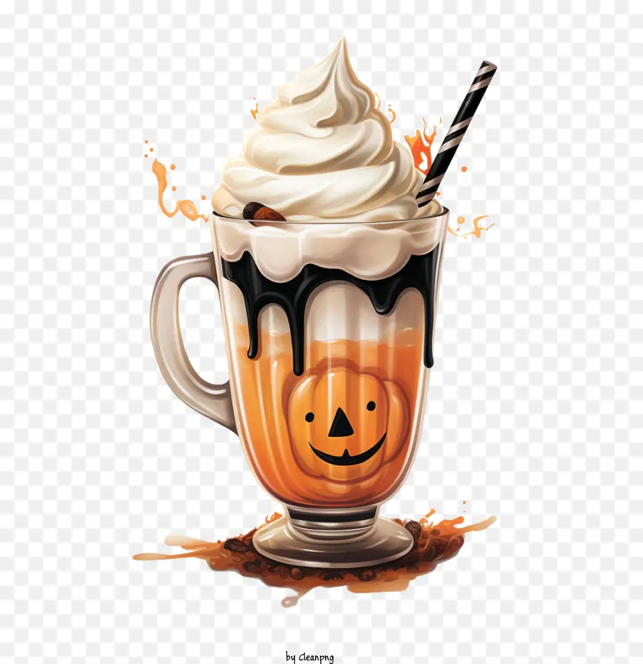 Milk Shake De Halloween，Chocolate Quente PNG