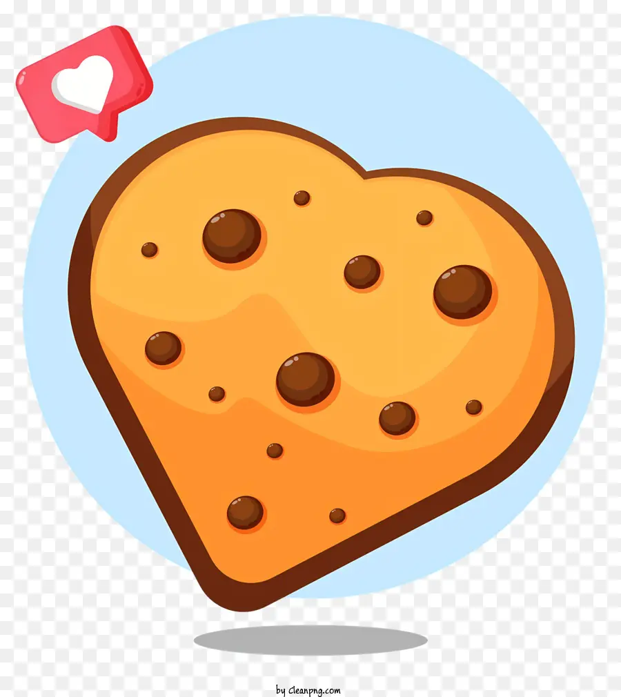 Cookie Em Forma De Coração，Chocolate Chip Cookie PNG