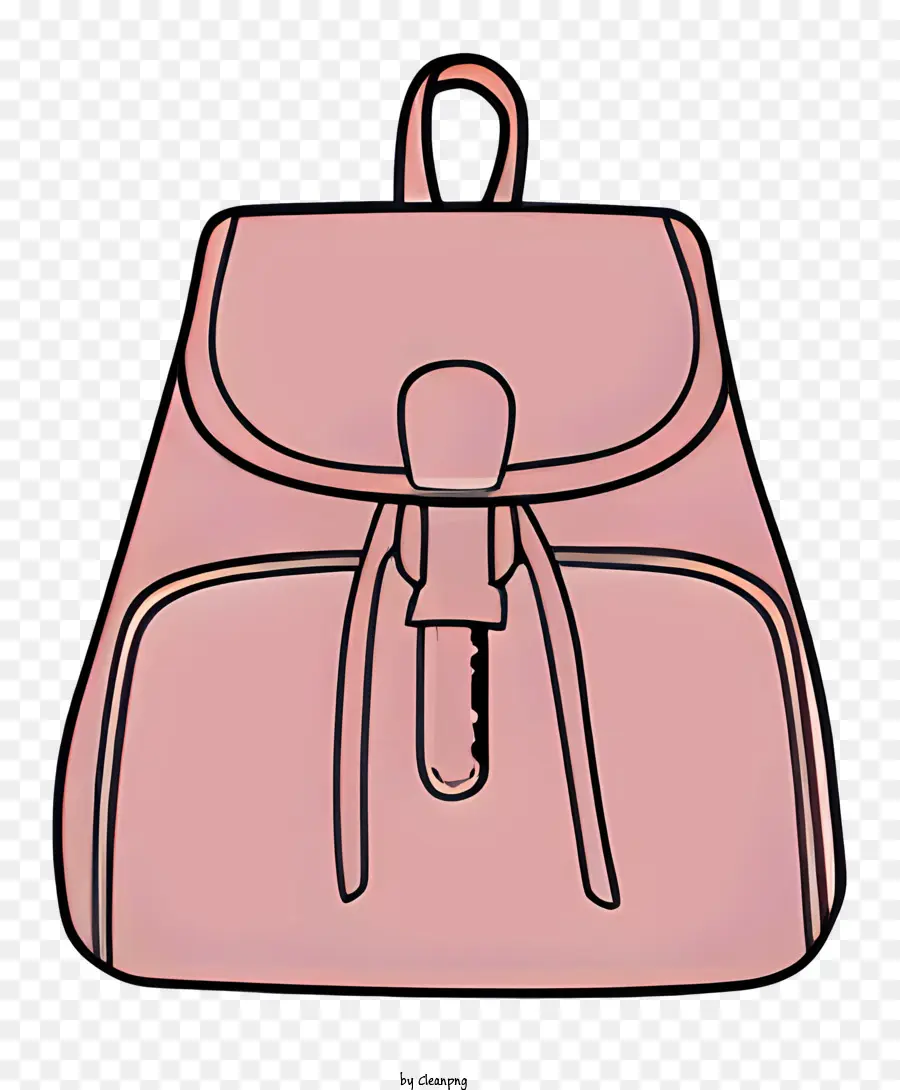 Mochila Cor De Rosa，Black Background PNG