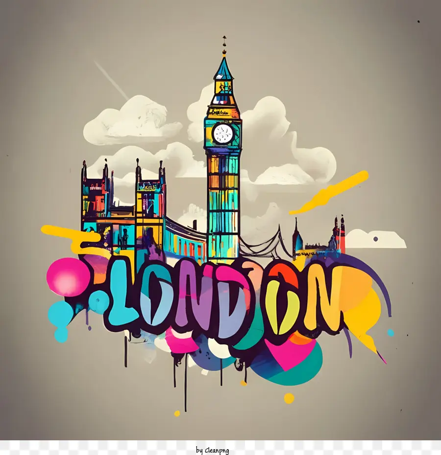 Londres，Ilustração De Londres PNG