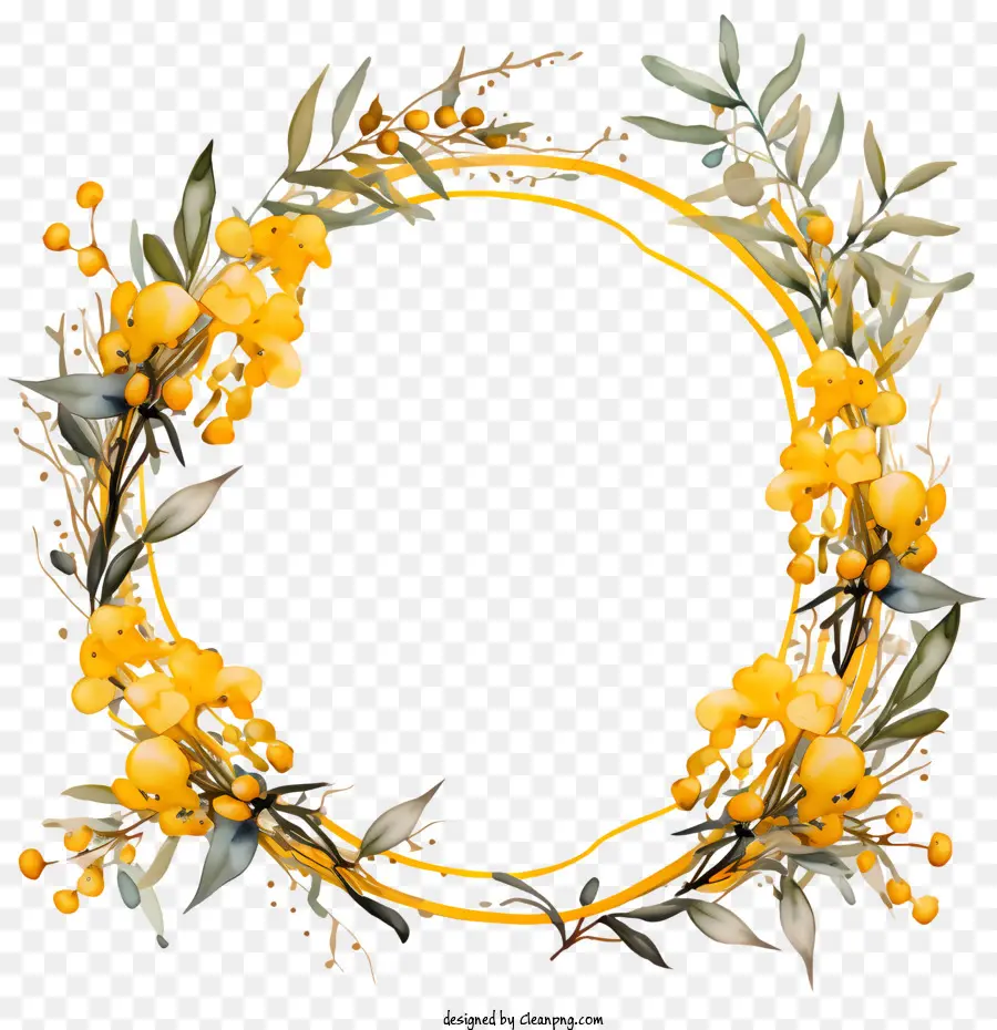 Acácia Dourada，Coroa De Flores PNG