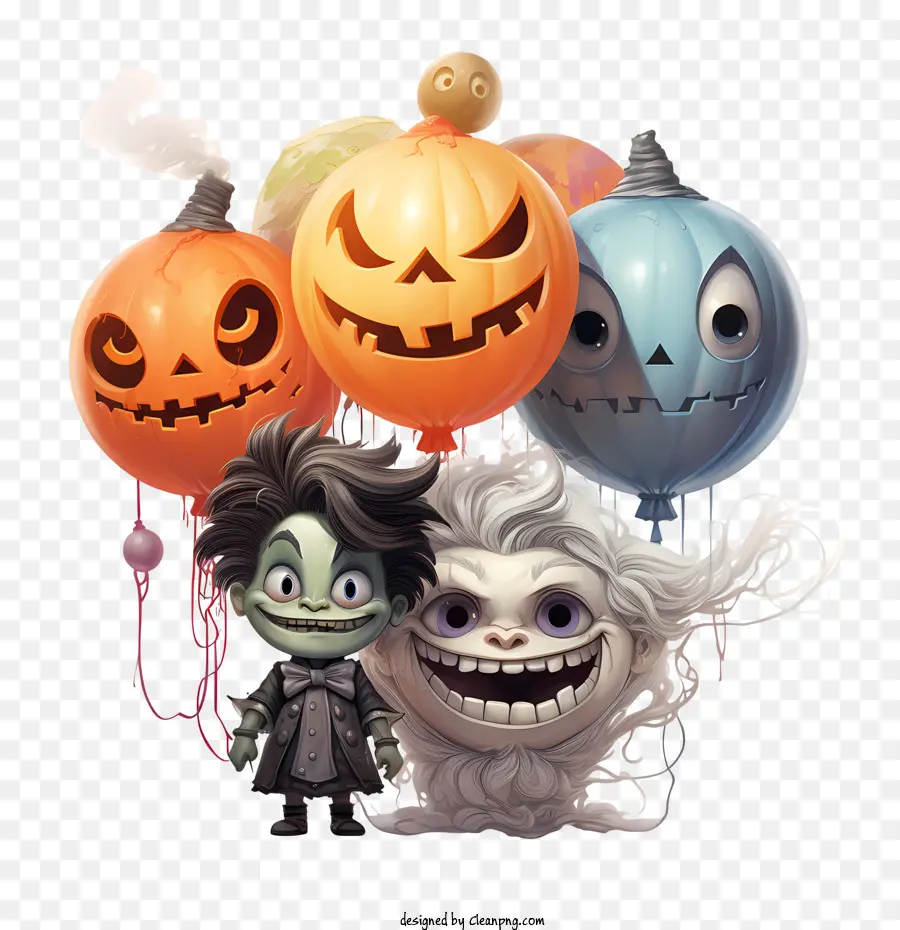 Balões De Halloween，Abóbora PNG