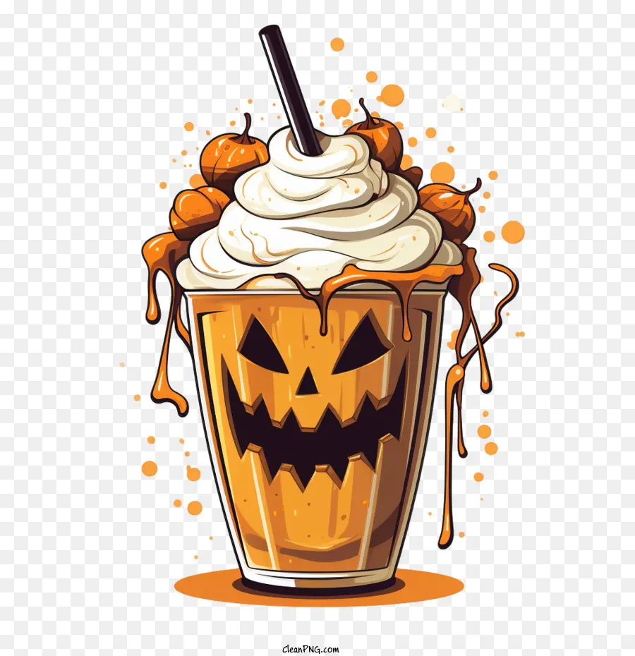 Milk Shake De Halloween，Dia Das Bruxas PNG