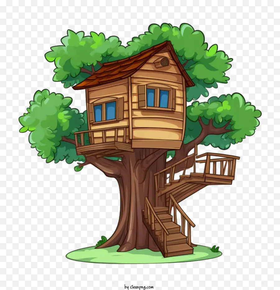 Casa Na árvore，Casa Da árvore De Madeira PNG