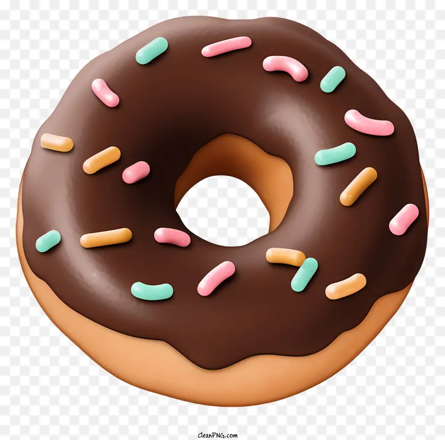 Donut De Chocolate，Donut Com Granulado PNG