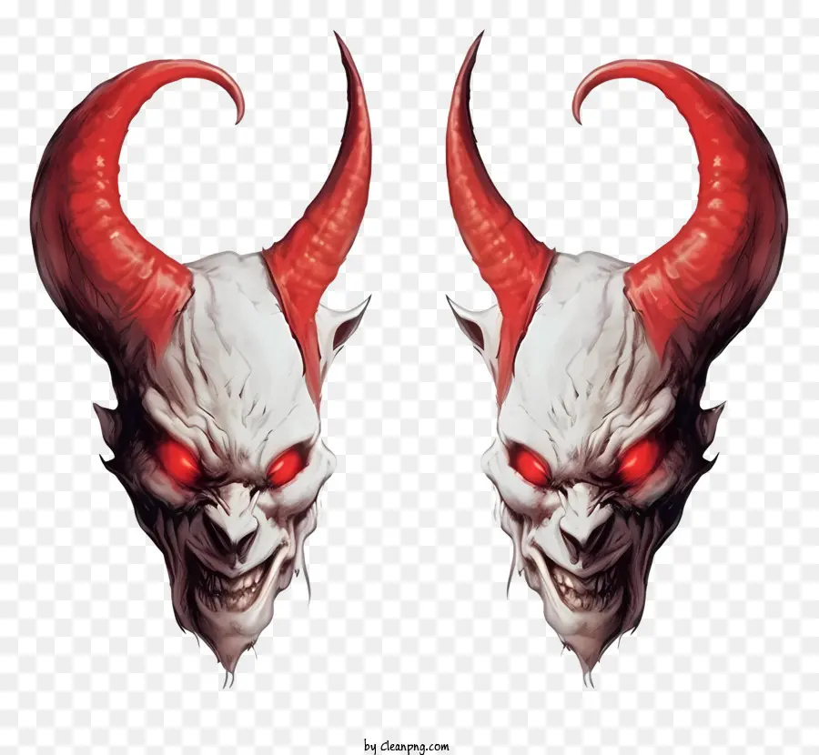 Crânios Demoníacos，Horns Grandes PNG