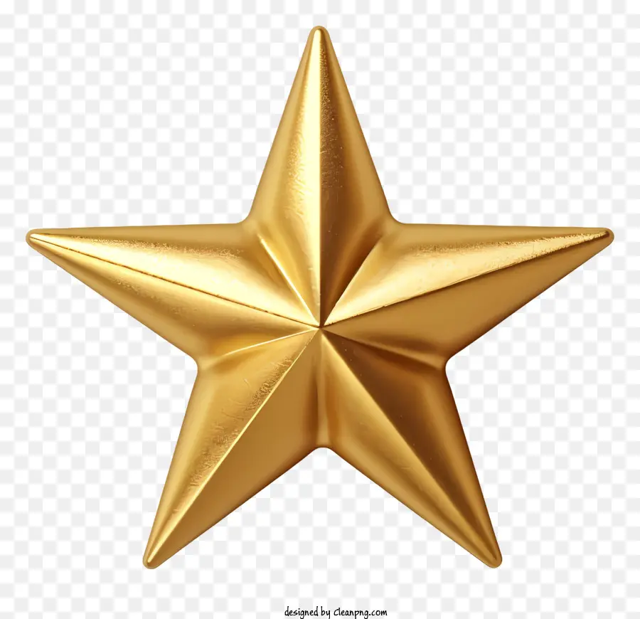 Estrela Dourada，Fundo Escuro PNG
