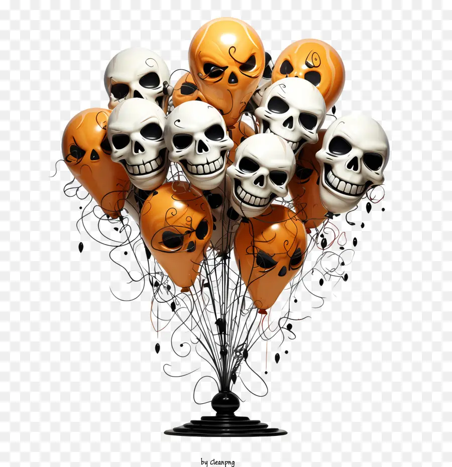 Balões De Halloween，Balões De Caveira PNG