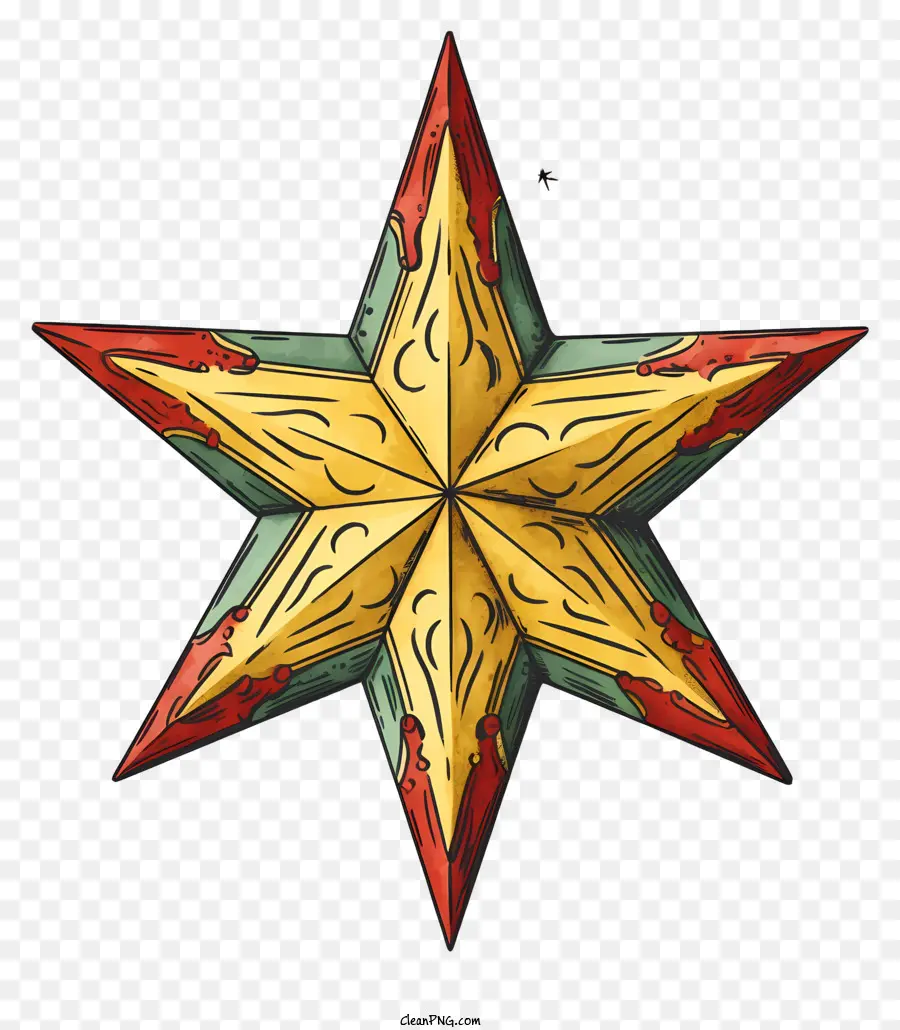 Estrela De Ouro，Estrela Vermelha PNG