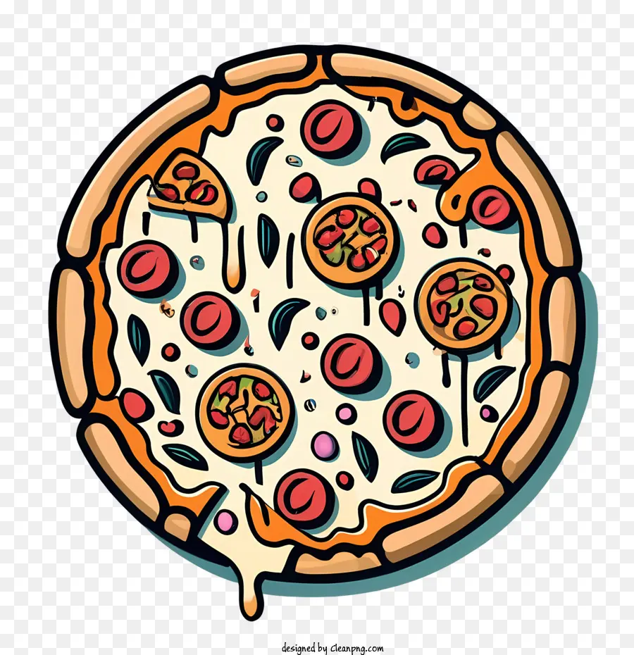 Cartoon Pizza，Pizza PNG