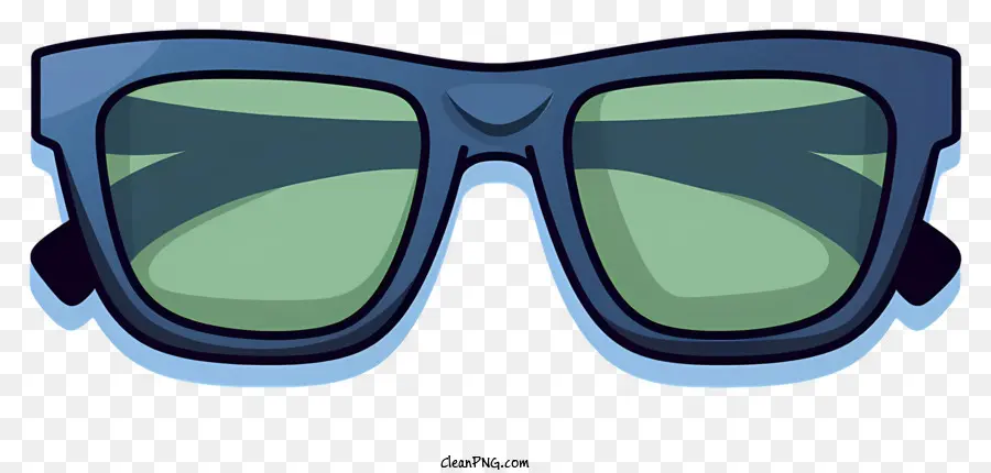 óculos Azuis，Lentes Verdes PNG