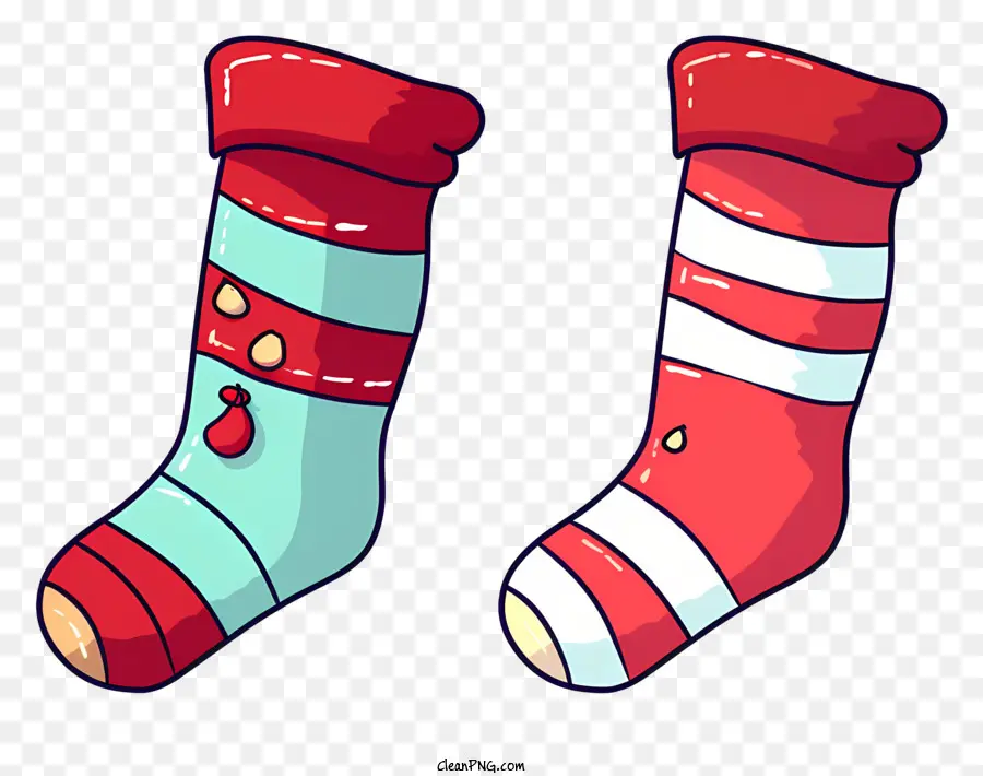 Socks，Meias Vermelhas E Azuis PNG