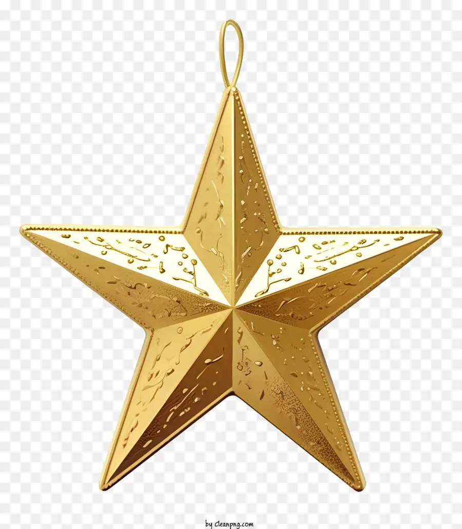Estrela De Ouro，Brilho Metálico PNG