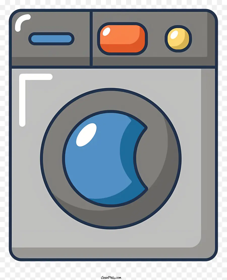 Máquina De Lavar Roupa，Botão Azul PNG