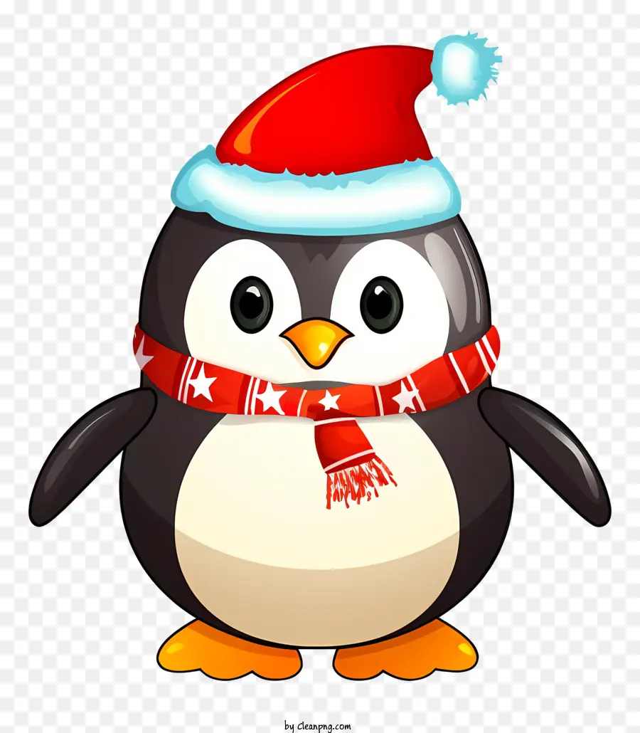 Pinguim，Chapéu De Papai Noel PNG