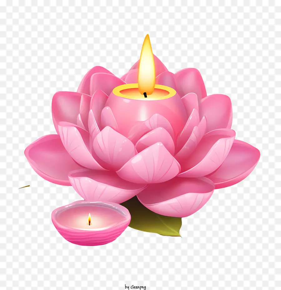 Flor De Lótus De Vela，Lotus PNG