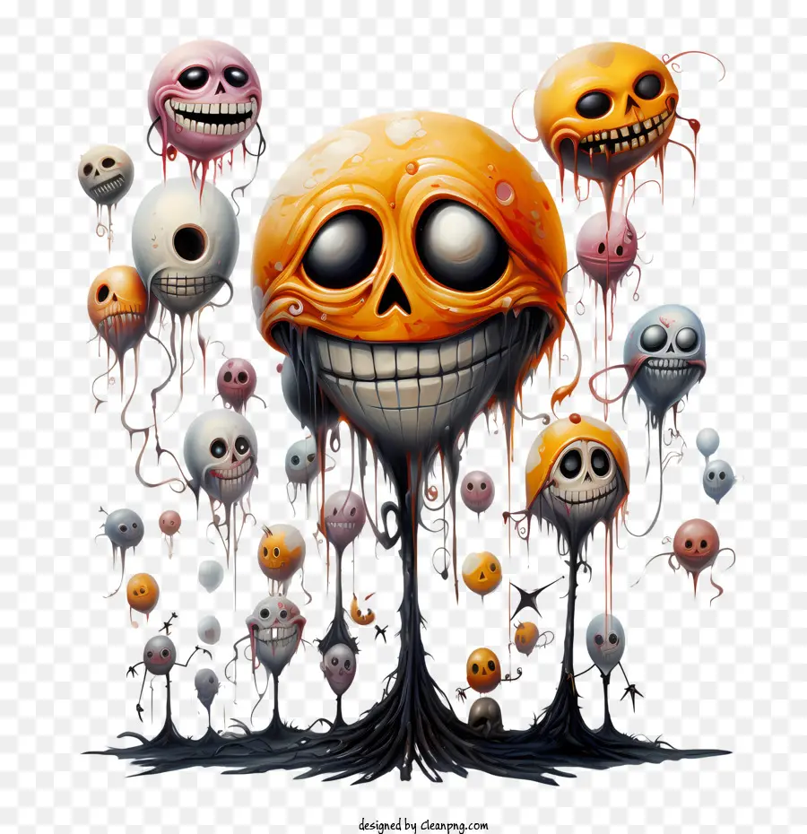 Halloween Balões，Esqueleto PNG